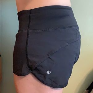 Lululemon size 8 lined running shorts, worn once.